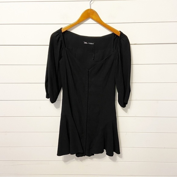 NWOT Zara | Corset Style Mini Dress with Sweetheart Neckline Size Small - Picture 3 of 11